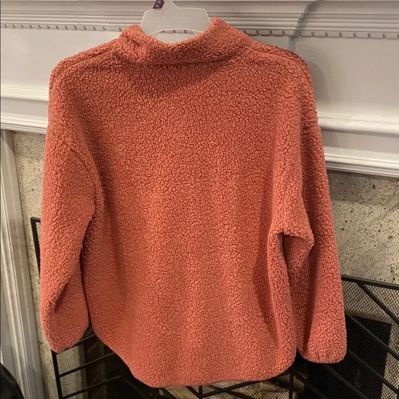 Old Navy Cozy Sherpa Quarter-Zip Pullover Sweater - Size Large   sweatshirt tops - Picture 4 of 6